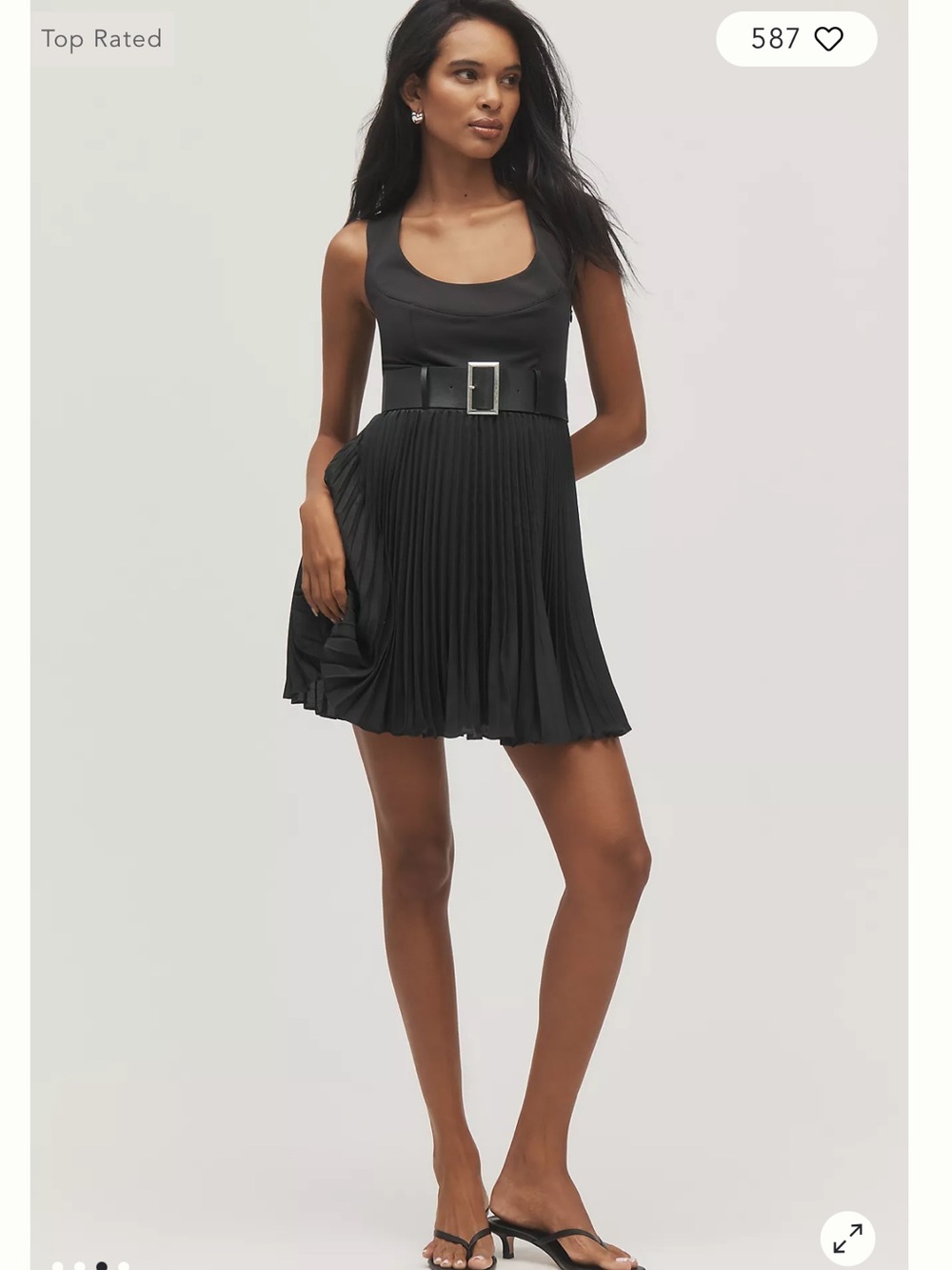 Maeve Sleeveless Pleated Mini Dress XL NWT